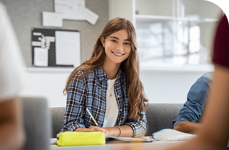 Smiling student