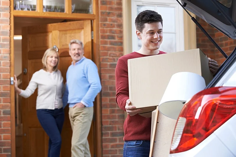 Family with son moving out for college
