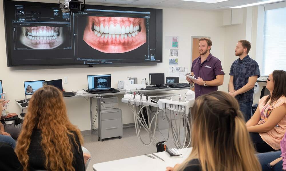 Dental students in class