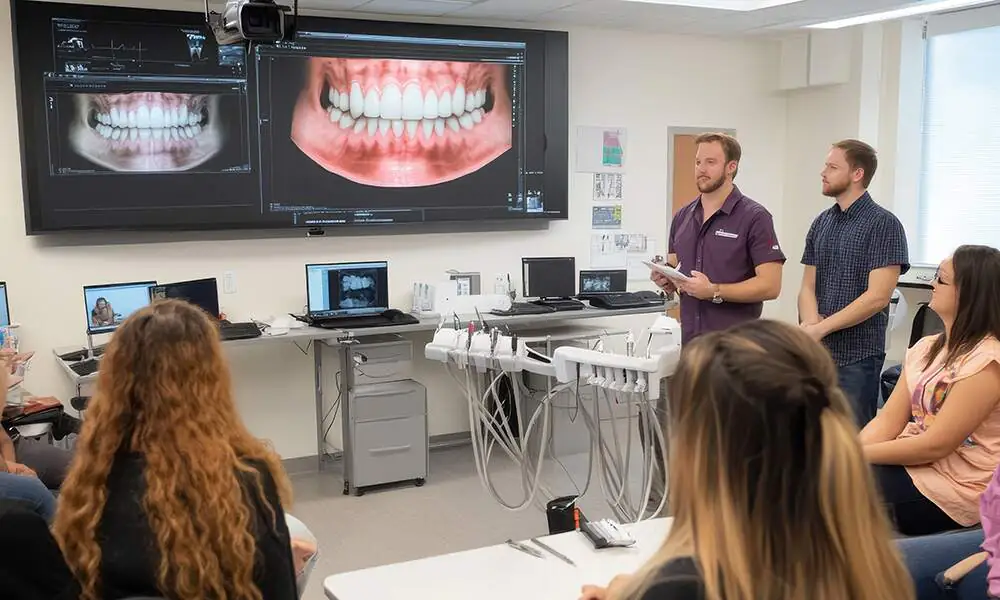 Dental students in class