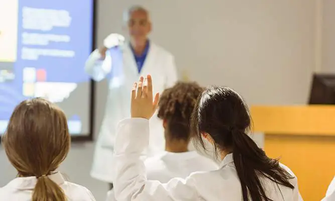 Medical students in class